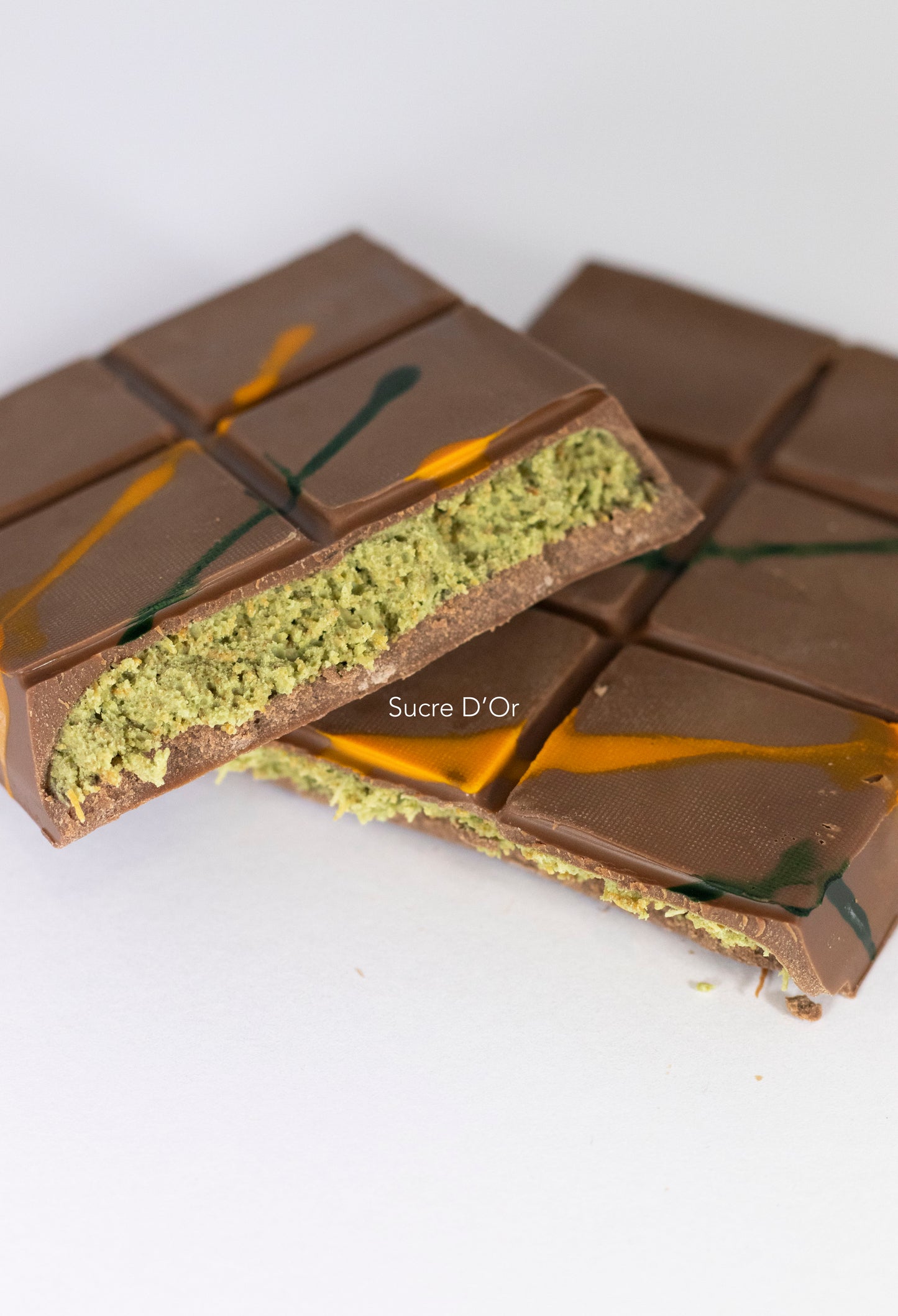 Tablette Pistache & Kunafa 200g – Chocolat de Dubaï | Sucre D'Or