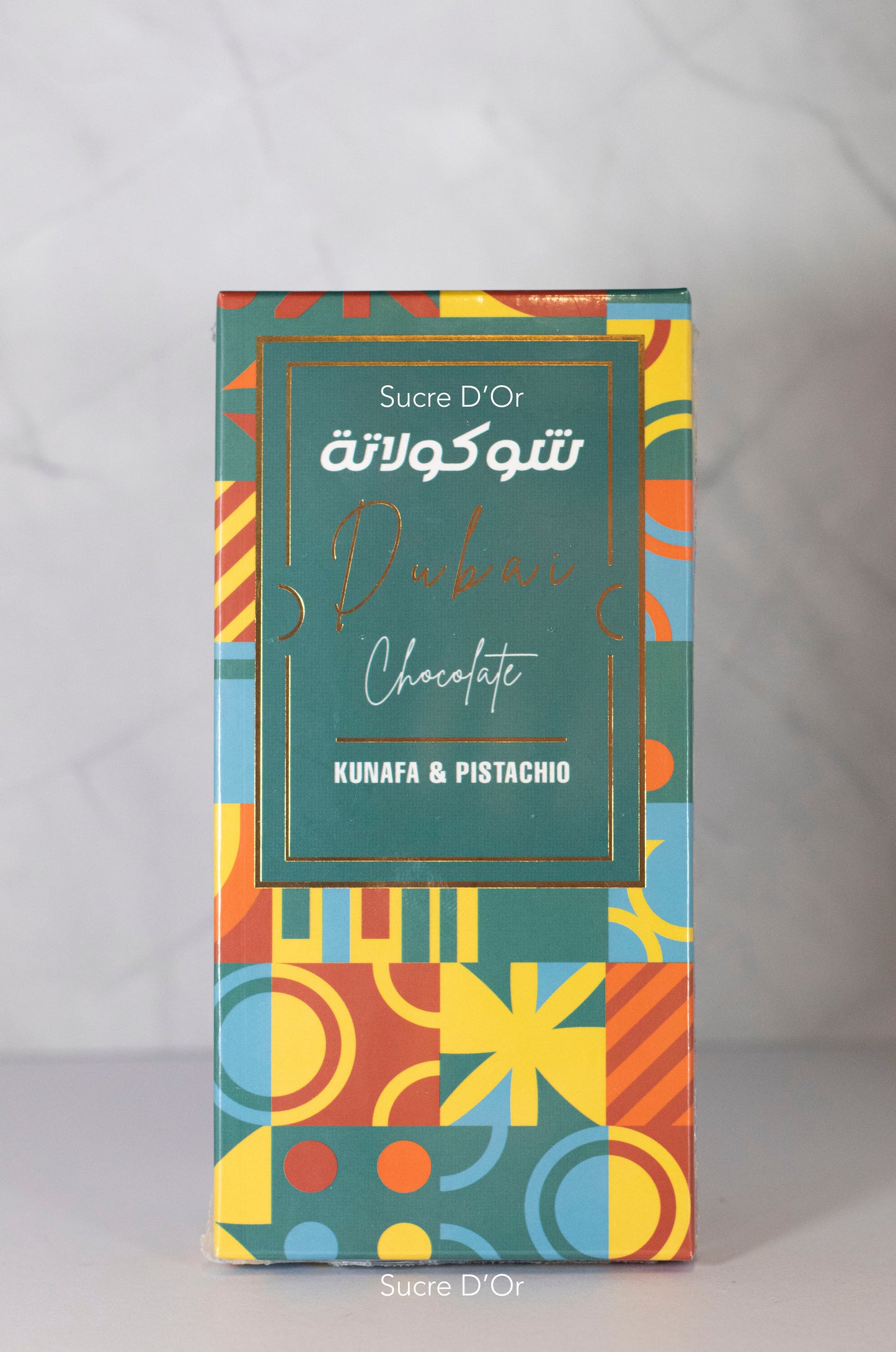 Tablette Pistache & Kunafa 200g – Chocolat de Dubaï | Sucre D'Or
