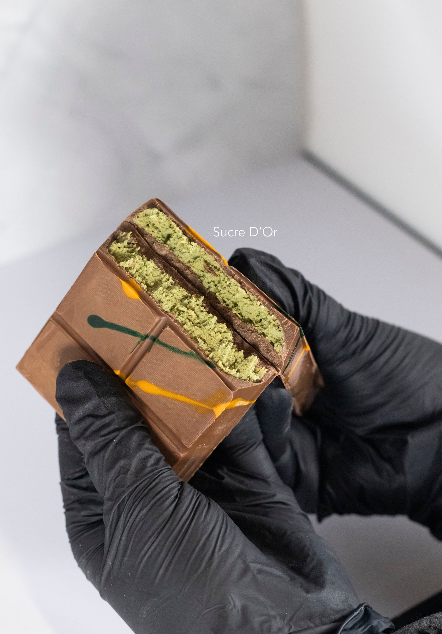 Tablette Pistache & Kunafa 200g – Chocolat de Dubaï | Sucre D'Or